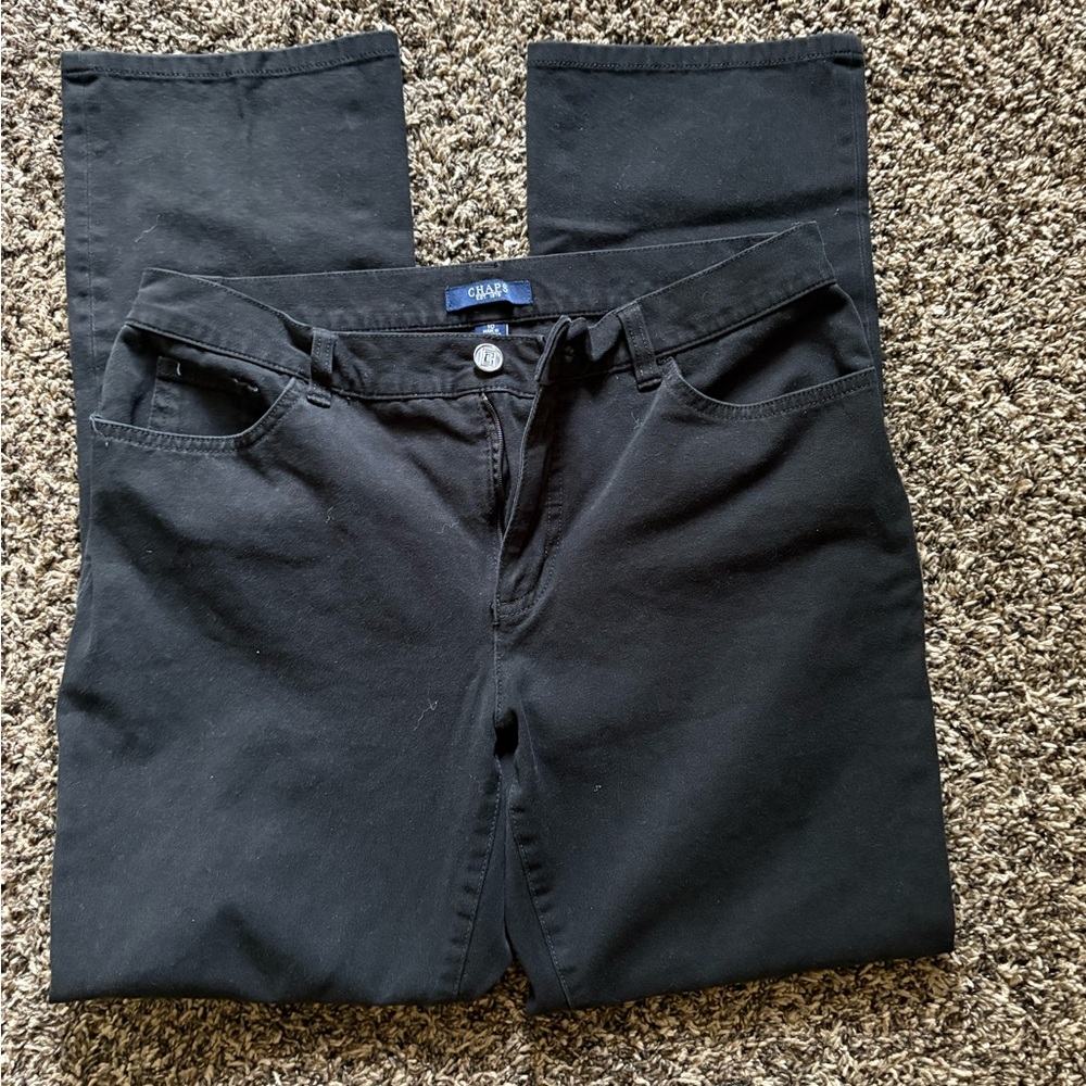 Chaps Black Pants